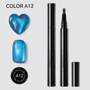 One Step Nail Gel Pen — A12: Cat Eye - Ocean Blue