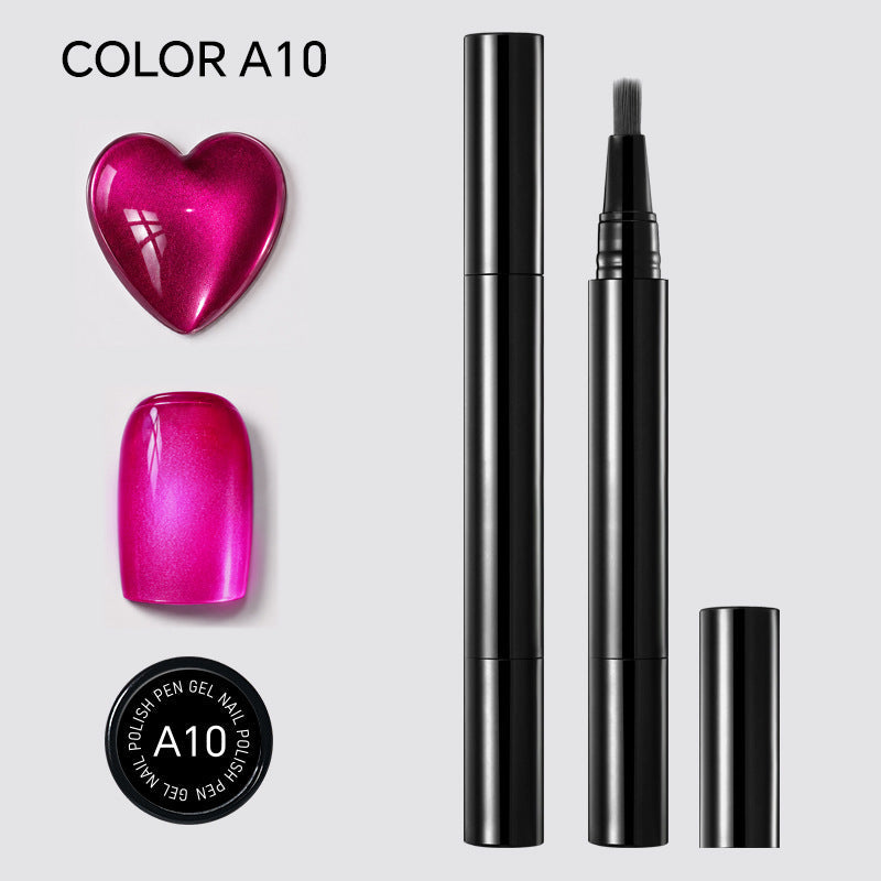 One Step Nail Gel Pen — A10: Cat Eye - Magenta