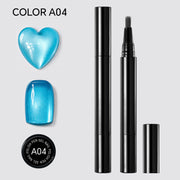 One Step Nail Gel Pen — A04: Cat Eye - Sky Cyan