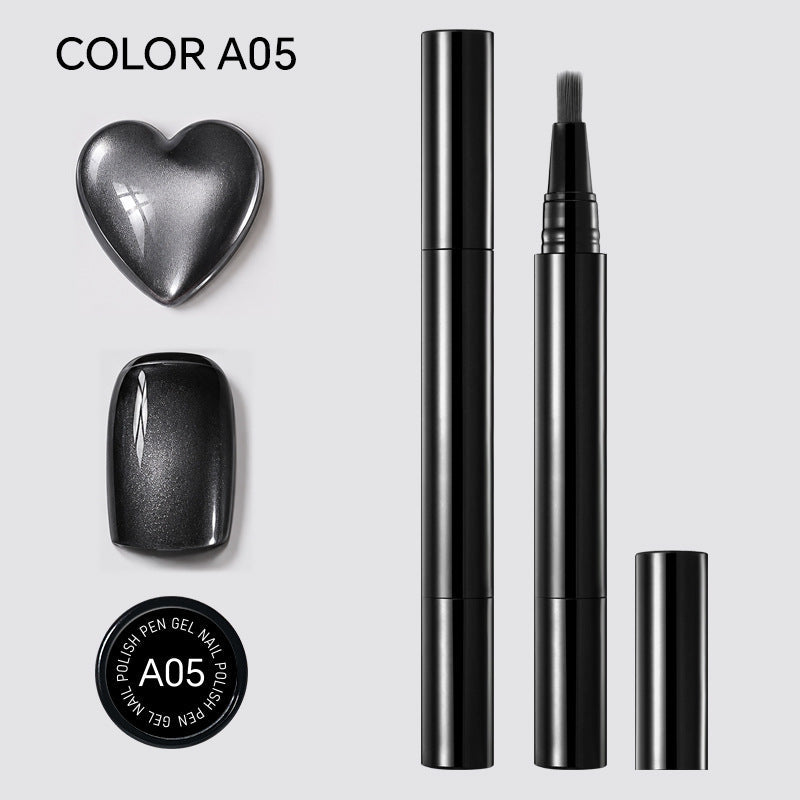 One Step Nail Gel Pen — A05: Cat Eye - Gray