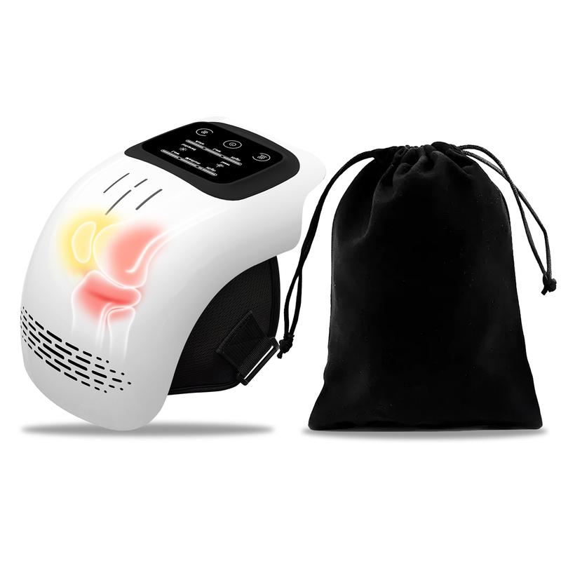 Portable Electric Knee Massager - Rechargeable Heat and Vibration Machine for Joint Relief