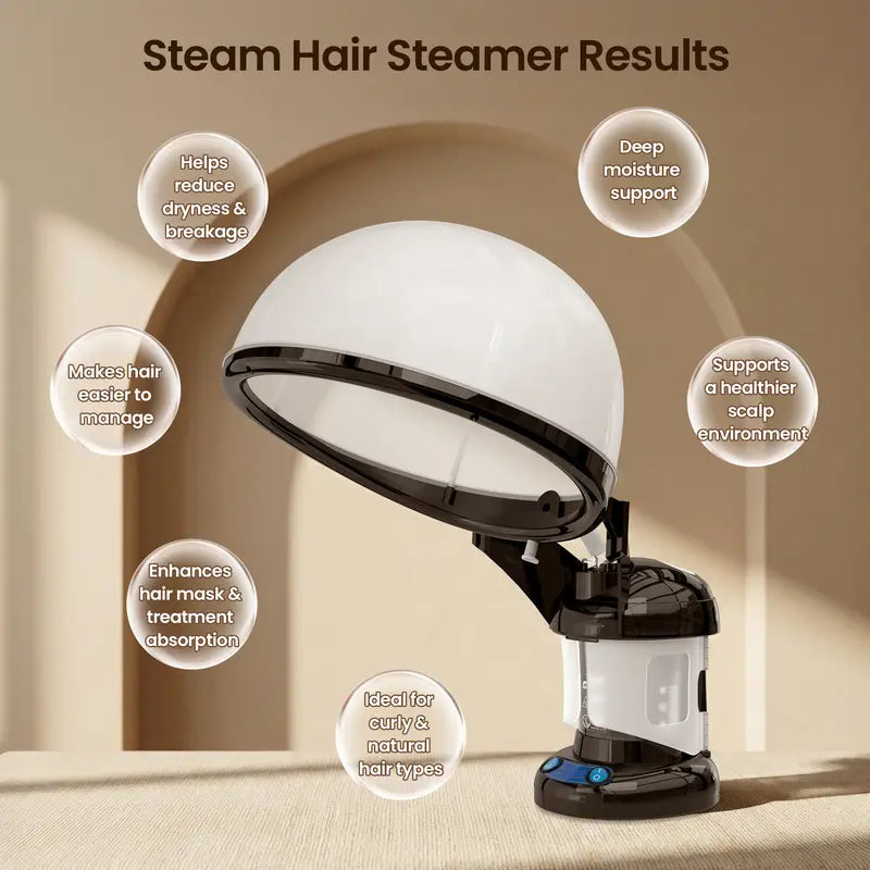 2-in-1 Hair and Facial Steamer with Ozone and UV Lamp for Deep Conditioning