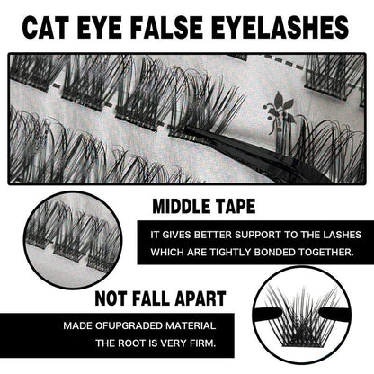 No Glue Lash Kit Jelly-Coated Base Self Adhesive Individual Eyelashes with Tweezers