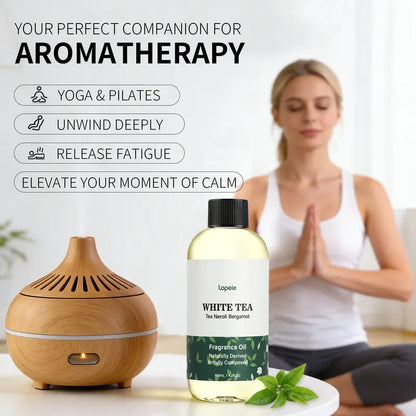 White Tea Fragrance Oil Refill, Unisex Selfcare Neroli & Bergamot Aromatherapy Oil, 118ml/4.1fl oz