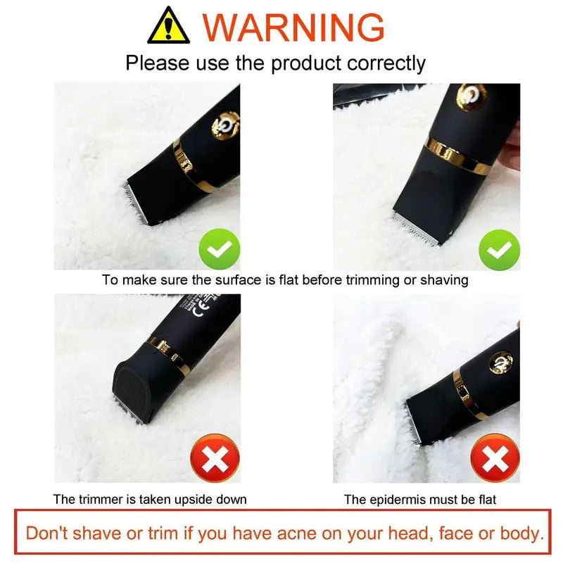 3 in 1 Electric Body Hair Trimmer and Groin Groomer for Men, Waterproof Nose Shaver