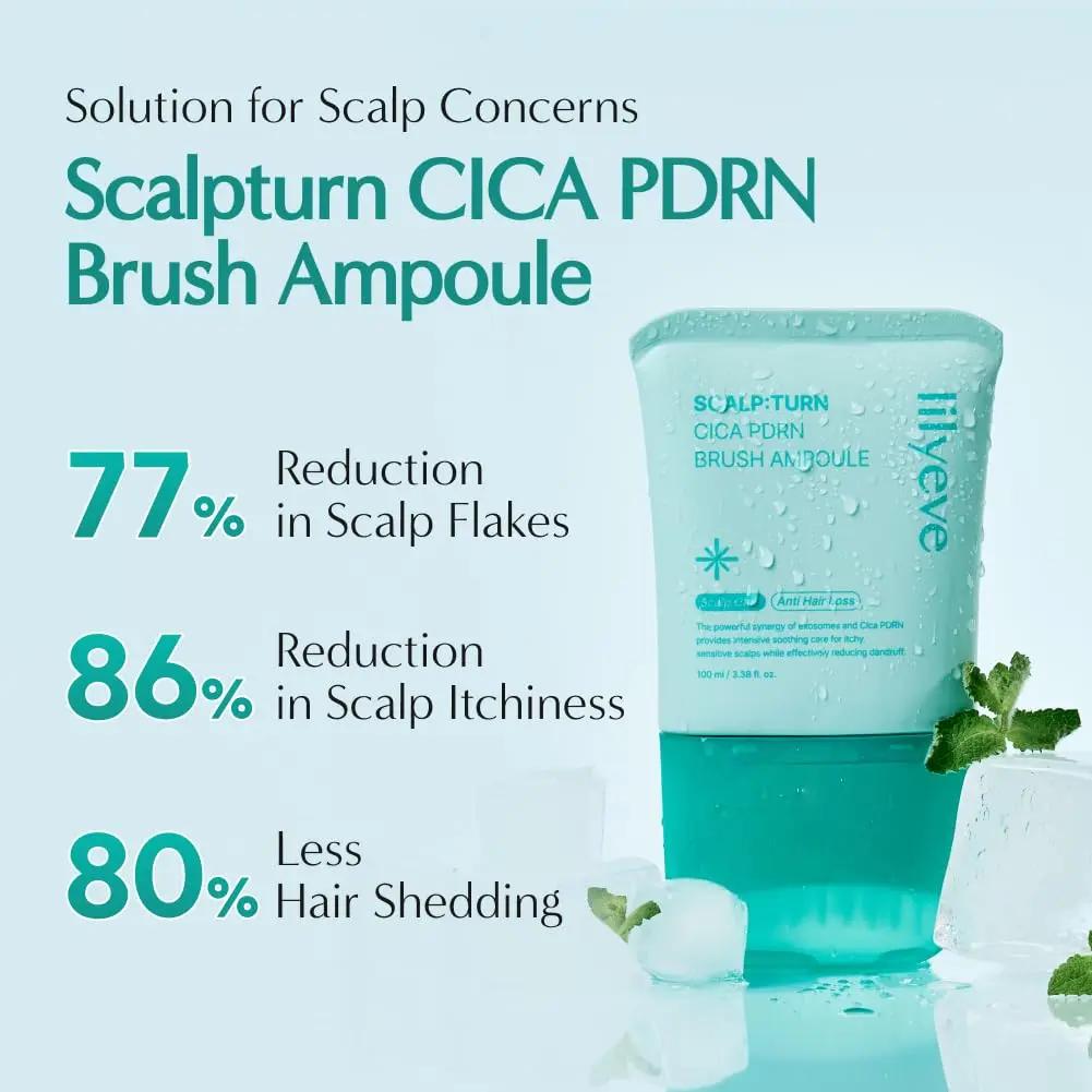 Built-in Brush Hair Serum Duo - Anti-Hair Fall & Anti-Sebum Scalp Care Ampoules