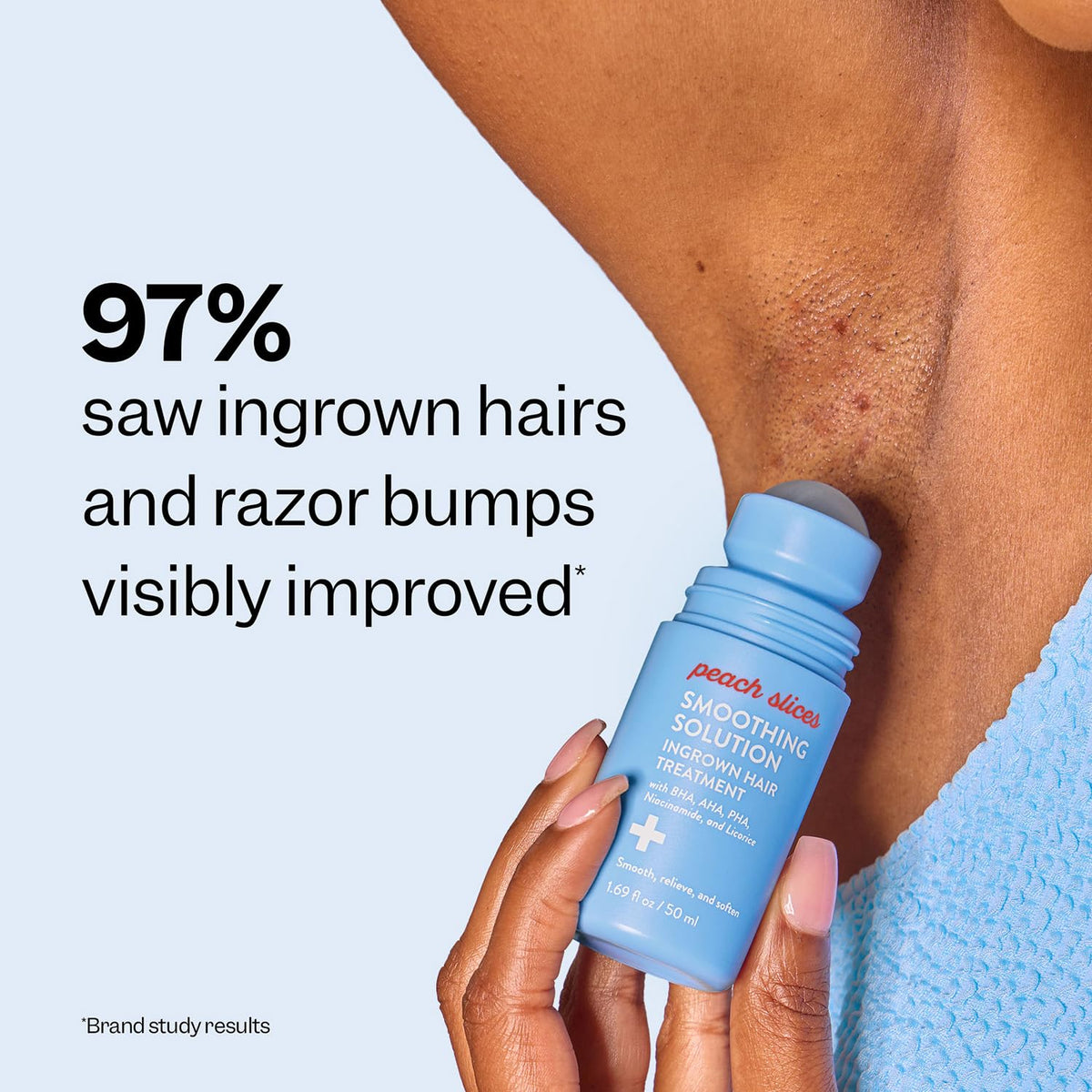 Smoothing Solution Ingrown Hair Treatment (1.69 oz) - BHA, AHA, PHA, Niacinamide, Licorice