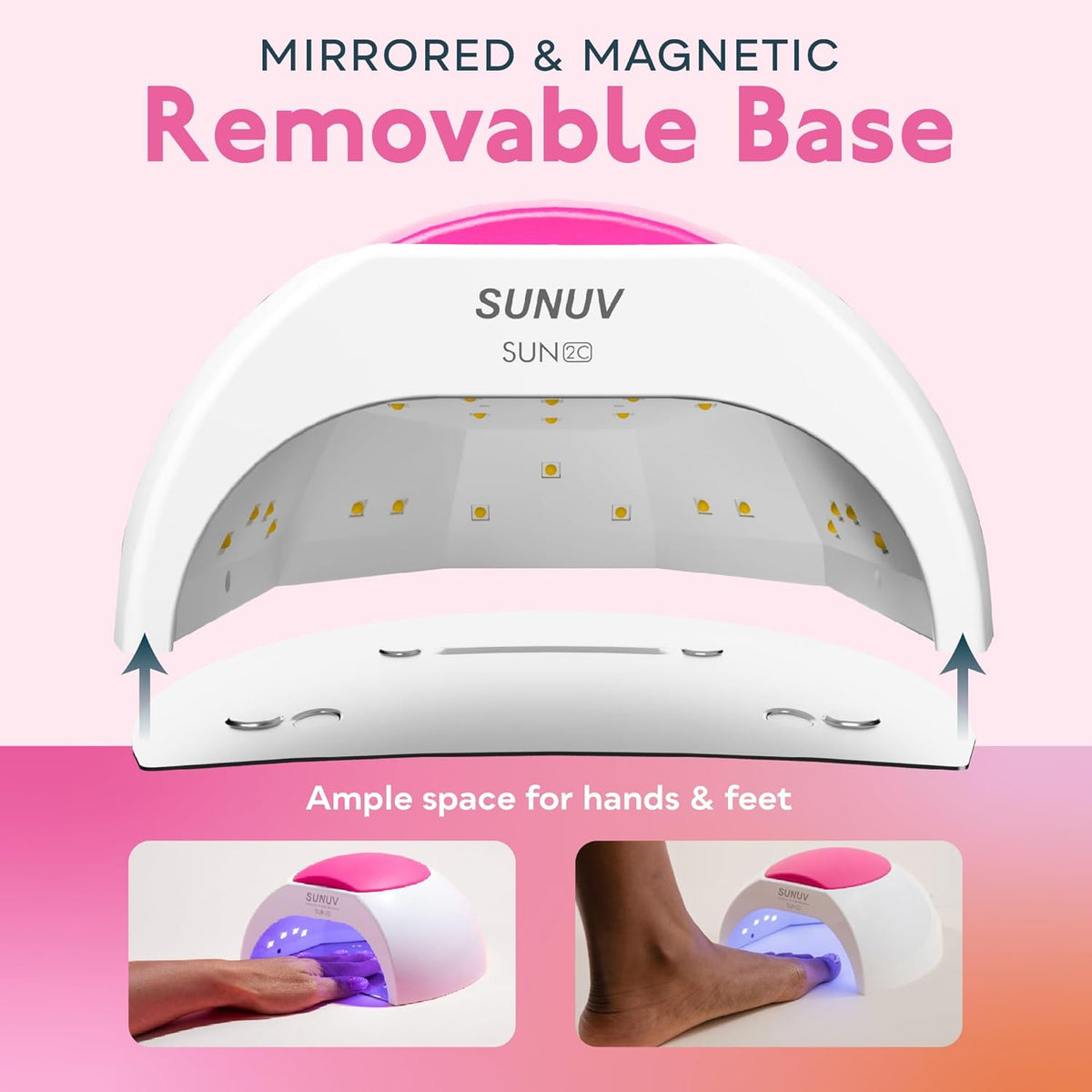UV LED Nail Lamp for Gel Polish, Professional Curing Light with 4 Timer Settings