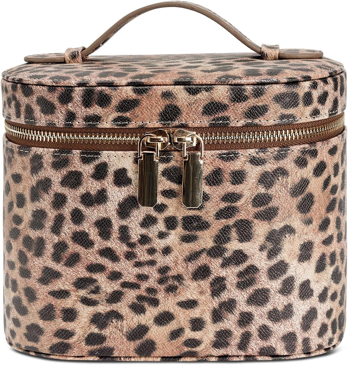 Portable Makeup Bag with Removable Compartments and Handle - Travel Cosmetic Case