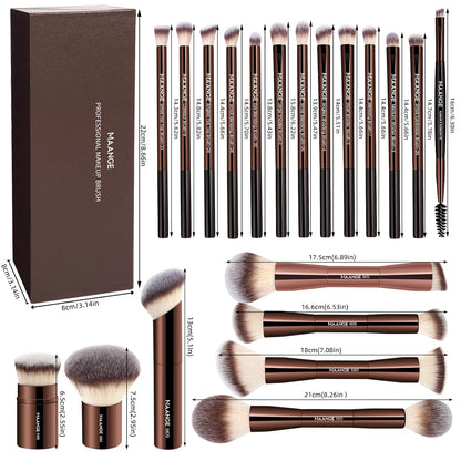 20 Pcs Professional Makeup Brush Set with Gift Box, Double-Ended Multi-functional Beauty Tools