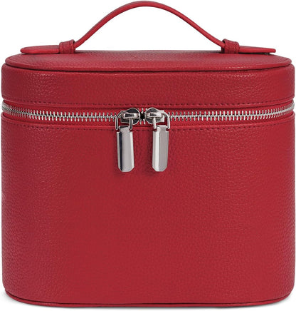 Portable Makeup Bag with Removable Compartments and Handle - Travel Cosmetic Case