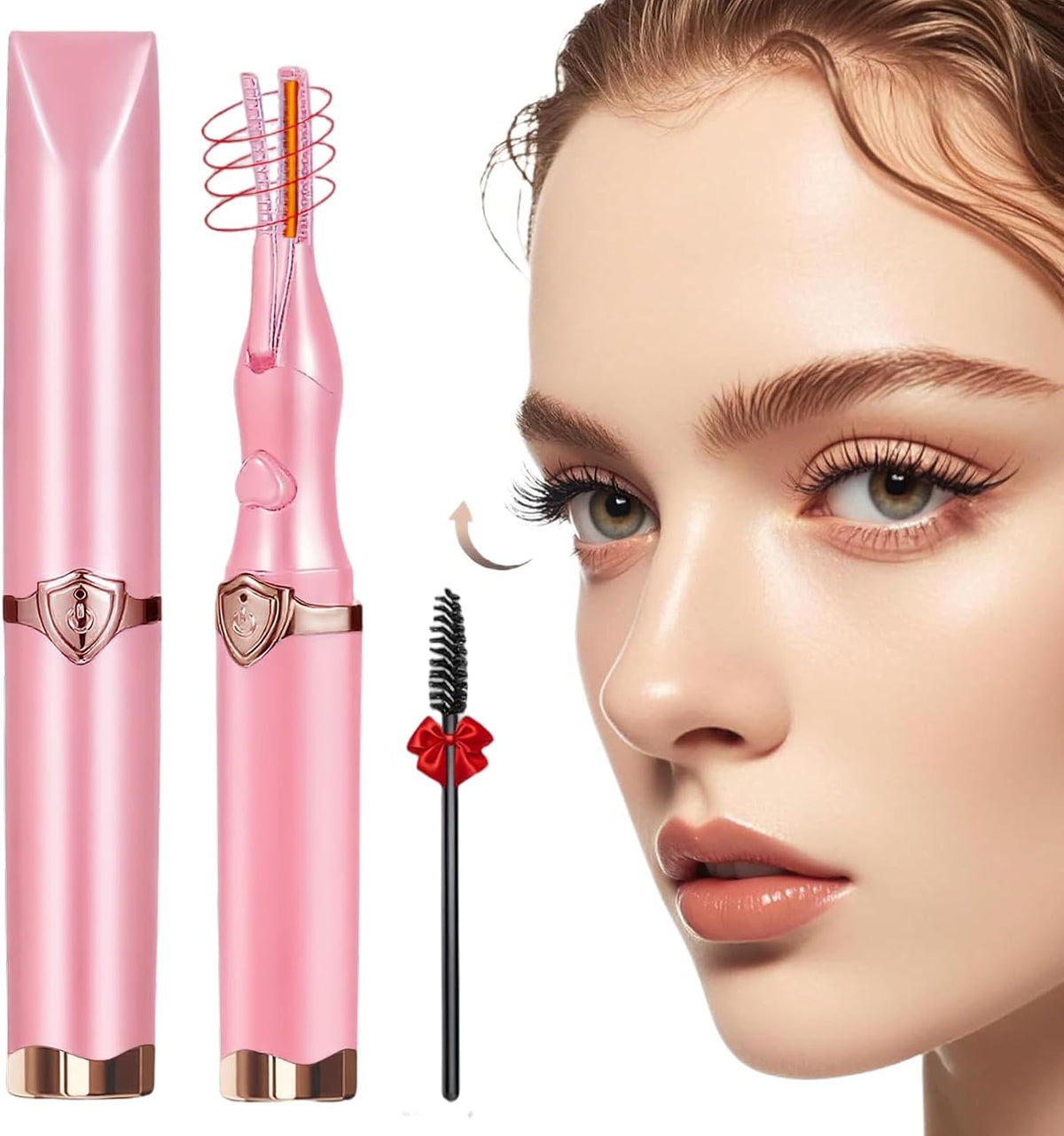 Heated Eyelash Curler - 2-in-1 Clip-Type Design, 3 Temperature Modes, USB Rechargeable Electric Curler