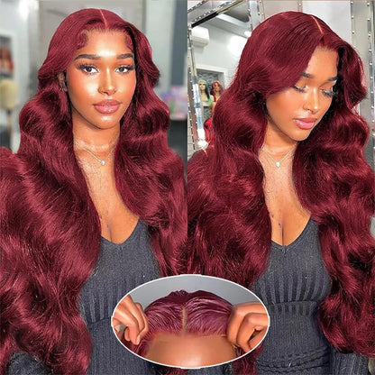 613 Blonde 13x6 Lace Front Wig Human Hair 28 Inch Body Wave 200% Density HD Transparent Lace