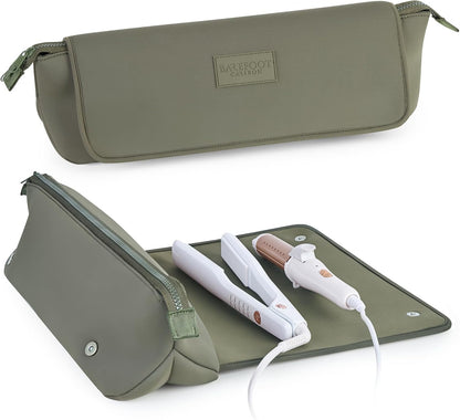 Hair Tools Travel Bag and Heat Resistant Mat (15.5") for Flat Irons, Straighteners, and Curling Irons