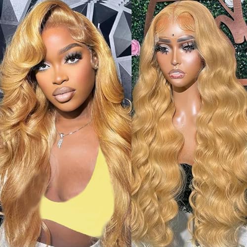 613 Blonde 28-Inch Body Wave Human Hair Wig - 13x6 HD Transparent Lace Front