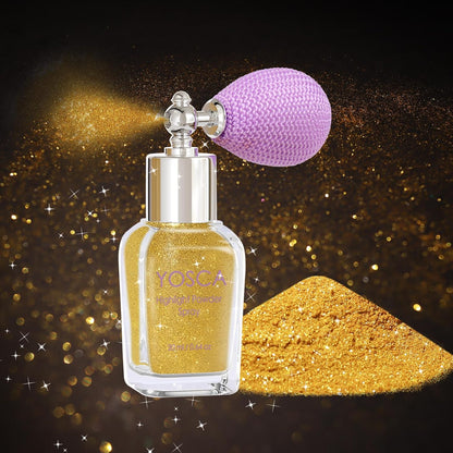 Body Glitter Spray, 30ML Loose Laser Shimmer Powder Holographic Hair Spray Silver Sparkle Highlighter