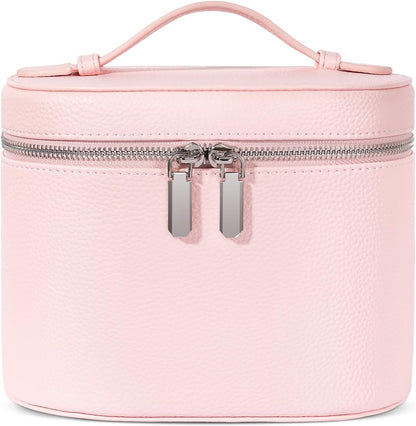 Portable Makeup Bag with Removable Compartments and Handle - Travel Cosmetic Case