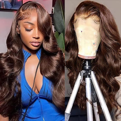 613 Blonde 13x6 Lace Front Wig Human Hair 28 Inch Body Wave 200% Density HD Transparent Lace