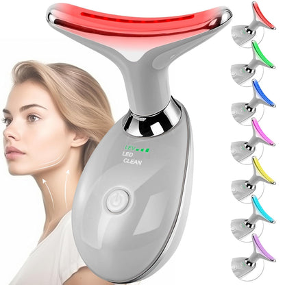 Facial Massager for Face and Neck, 7 Color Light Therapy Sculpting Wand Tool for Women