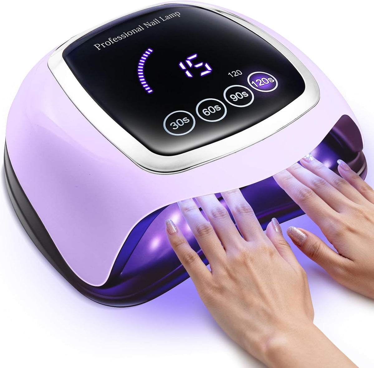 180W UV LED Nail Lamp for Gel Polish, Professional Dryer with 42 Beads and LCD Display