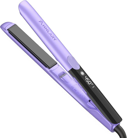 2-in-1 Titanium Ceramic Ionic Hair Straightener and Curler, Dual Voltage Flat Iron