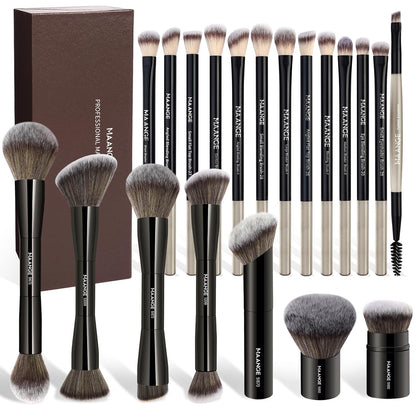 20 Pcs Professional Makeup Brush Set with Gift Box, Double-Ended Multi-functional Beauty Tools