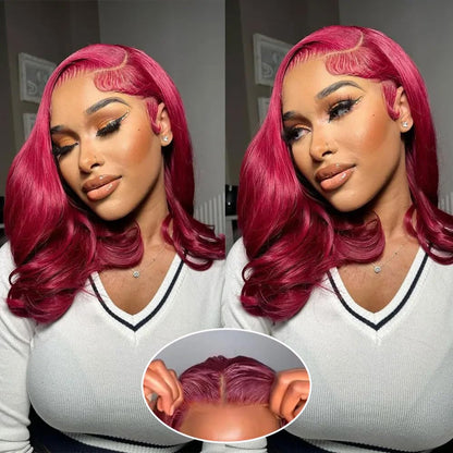 613 Blonde 28-Inch Body Wave Human Hair Wig - 13x6 HD Transparent Lace Front