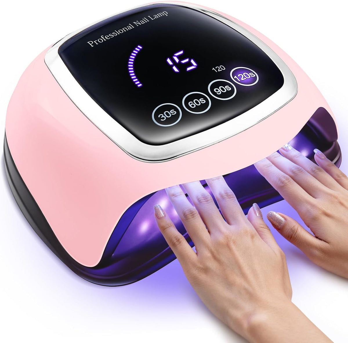 180W UV LED Nail Lamp for Gel Polish, Professional Dryer with 42 Beads and LCD Display
