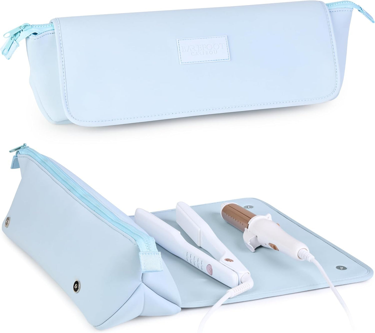 Hair Tools Travel Bag and Heat Resistant Mat (15.5") for Flat Irons, Straighteners, and Curling Irons