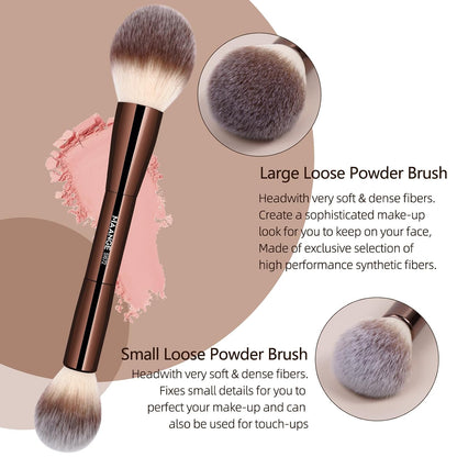 20 Pcs Professional Makeup Brush Set with Gift Box, Double-Ended Multi-functional Beauty Tools