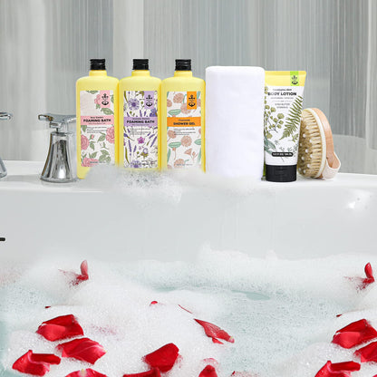 Spa Gifts Baskets for Women, Bubble Bath Gift Set for Women Relaxing, Lavender Rose Chamomile Eucalyptus Scented, Self Care Gifts Package for Women Females, Christmas Gifts for Women