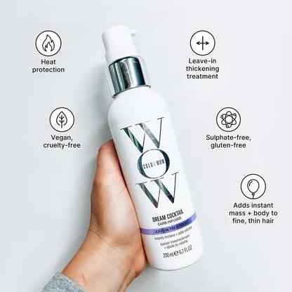 Carb-Infused Leave-In Treatment for Fine and Thin Hair, Thickening Blow-Dry Formula