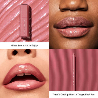 Longwear Lip Duo: Transfer-Resistant Creamy Lip Liner and High-Shine Gloss Stick Set
