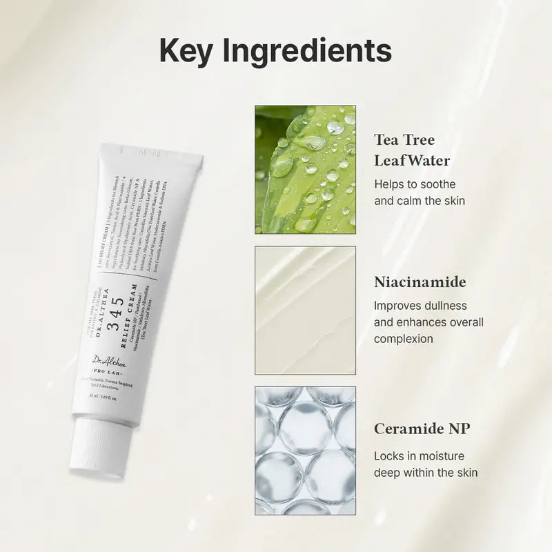 345 Relief Cream & Mist Duo - Soothing Cream for Deep Hydration and Moisture Balance