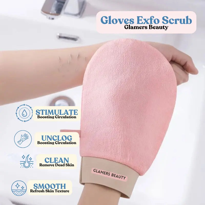 Gentle Exfoliating Body Gloves - Dual Color Shower Scrub Set for Smooth Skin