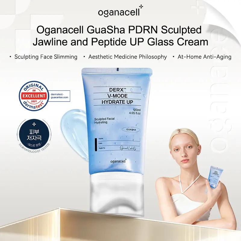 PDRN Gua Sha Jaw Line Lift-Sculpting Glass Gel Cream - De-Puffing & Lifting Peptide Glow Skin Cream