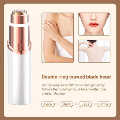 2-in-1 Electric Facial Hair Remover and Precision Eyebrow Trimmer