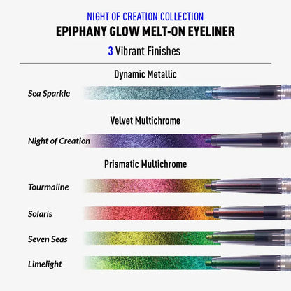 Melt-On Eyeliner - Smooth Sparkly Metallic Multichrome, Waterproof & Long-Lasting Eye Makeup
