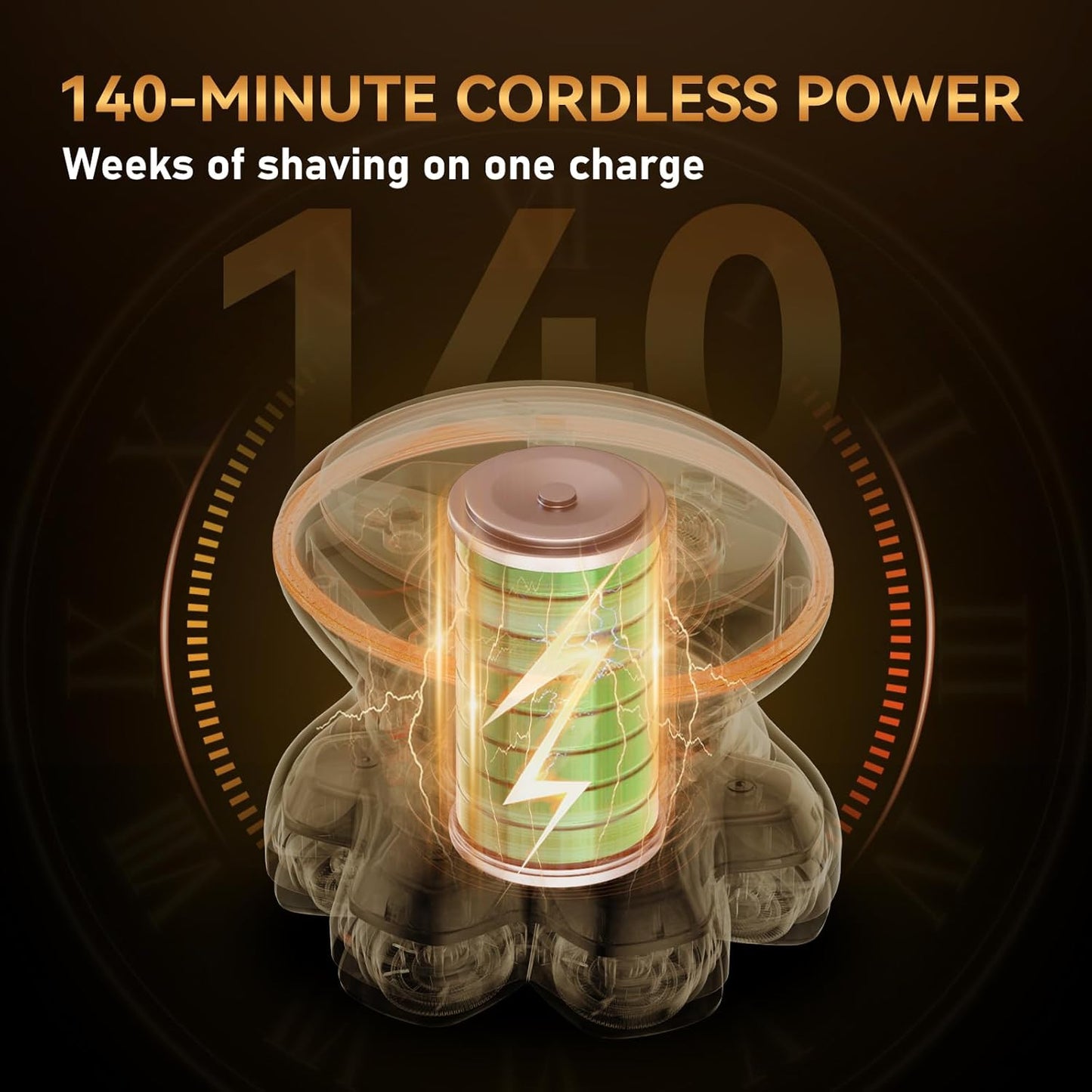 7D Electric Head Shaver for Bald Men - Cordless Waterproof Razor with Titanium Blades & Magnetic Head