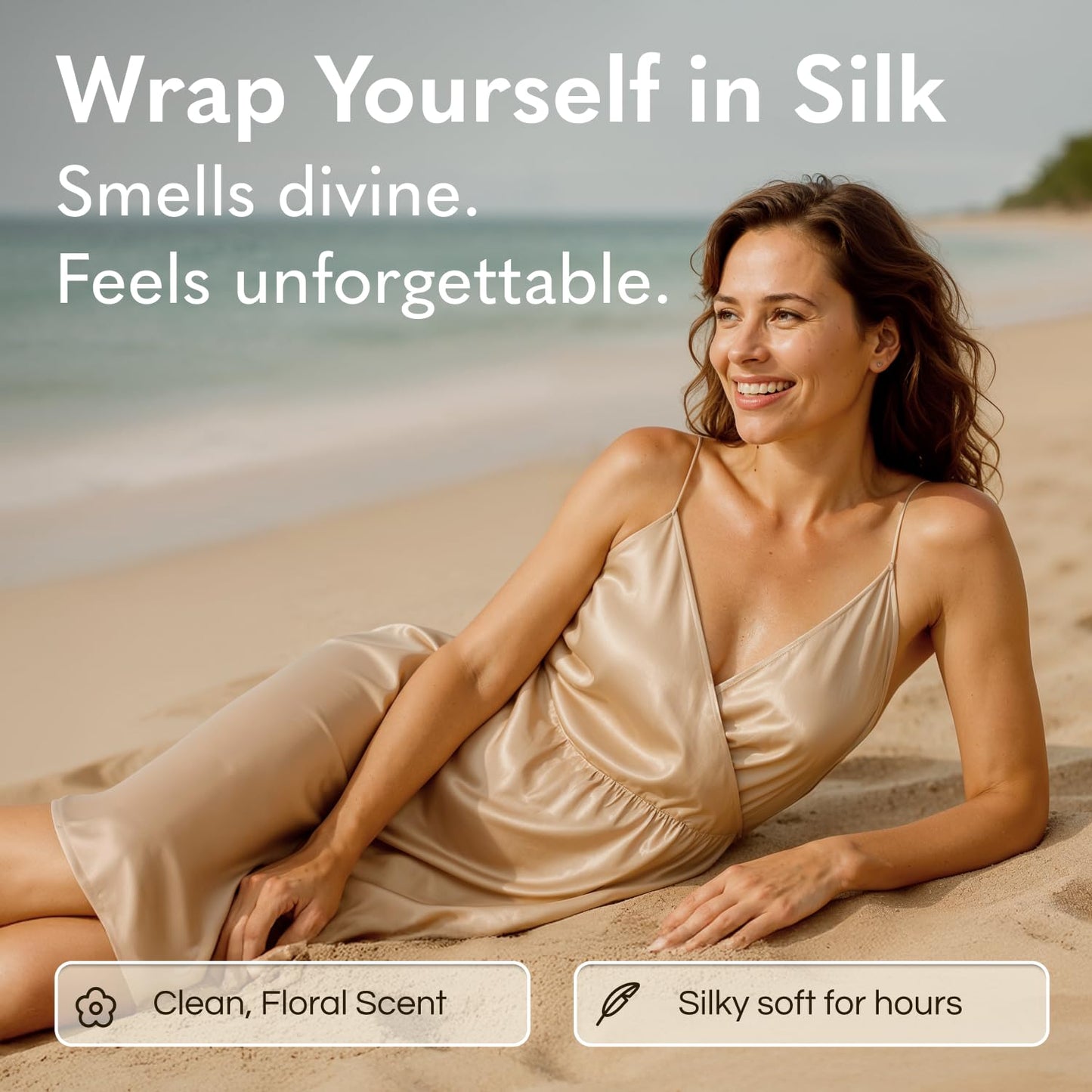 Silk Body Oil for Women - Firming Anti-Aging Moisturizing Formula for Crepey Skin