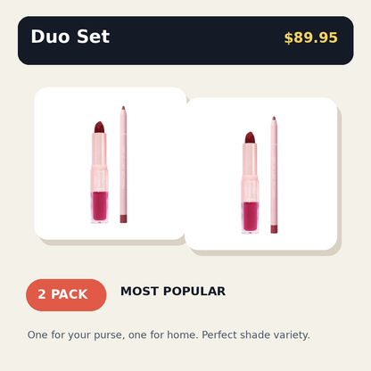 3-in-1 Lip Sculptor and Liner Combo - Lipstick, Lip Liner, and High-Shine Gloss