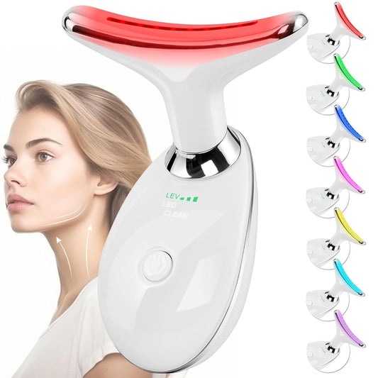 Facial Massager for Face and Neck, 7 Color Light Therapy Sculpting Wand Tool for Women