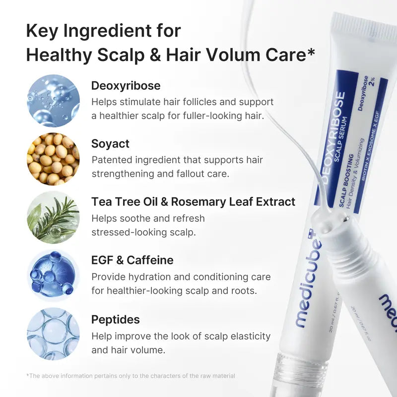 Deoxyribose Scalp Serum - Roll-On Treatment for Fuller-Looking Hair and Scalp Strengthening