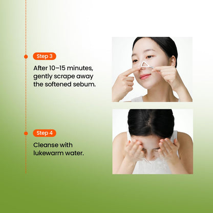 Mung Bean Sebum Softener Set - Blackhead & Whitehead Remover with AHA & PHA for Pore Care