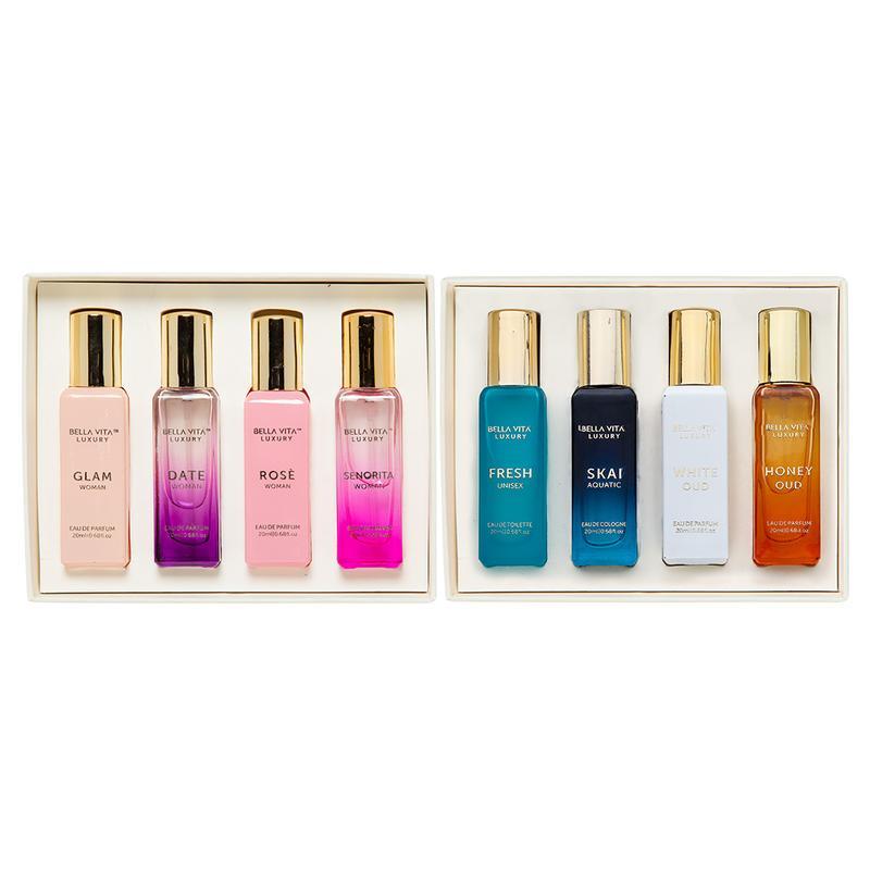2 Perfume Gift Sets for Women | 8 Unique Micro Fragrances | Long Lasting Eau De Parfum 8x20ml