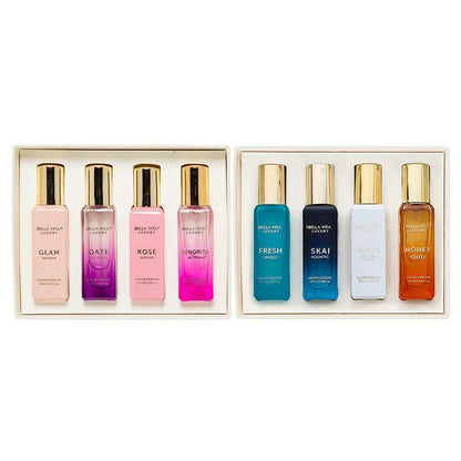 2 Perfume Gift Sets for Women | 8 Unique Micro Fragrances | Long Lasting Eau De Parfum 8x20ml