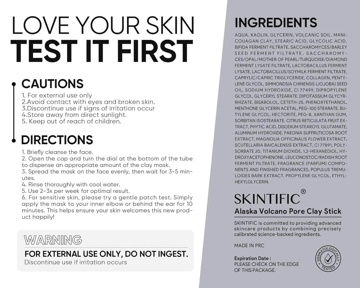 Clay Stick 2PCS Combo - Mugwort Clarifying, Volcanic Detox & Bright Boost Even Tone Deep Pore Cleansing