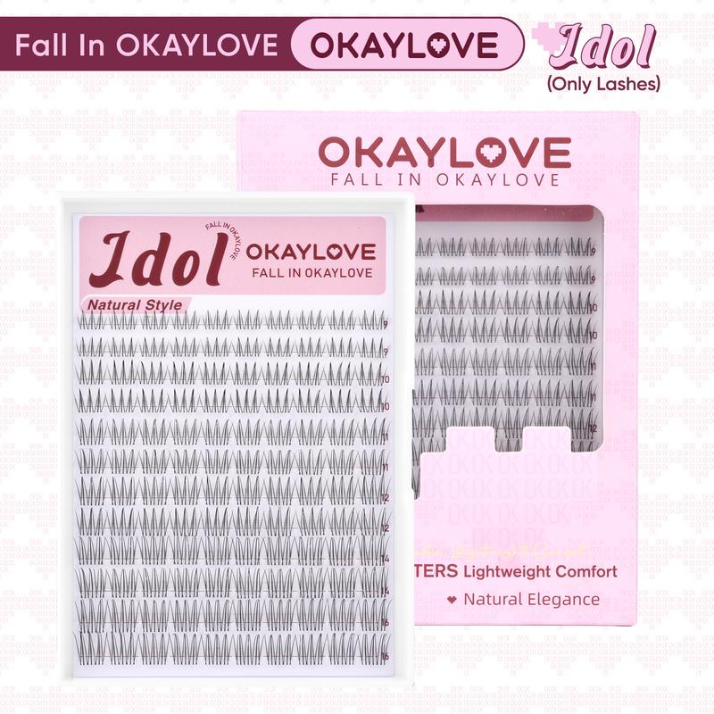 Brown Idol Lash Clusters Kit - D Curl Wispy Extension Kit for Natural DIY Makeup