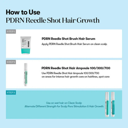 PDRN Microneedling Hair Brush Serum for Scalp Care and Hair Thickening, Large-Capacity Daily Root Treatment