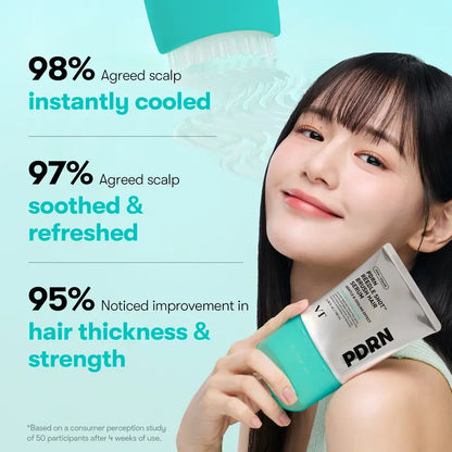 PDRN Microneedling Hair Brush Serum for Scalp Care and Hair Thickening, Large-Capacity Daily Root Treatment